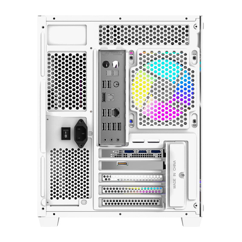 DarkFlash B275 PRO computerkabinet (hvid) + 6 ventilatorer