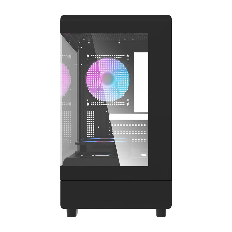 Darkflash DB330M computerkabinet + 3 ventilatorer (sort)