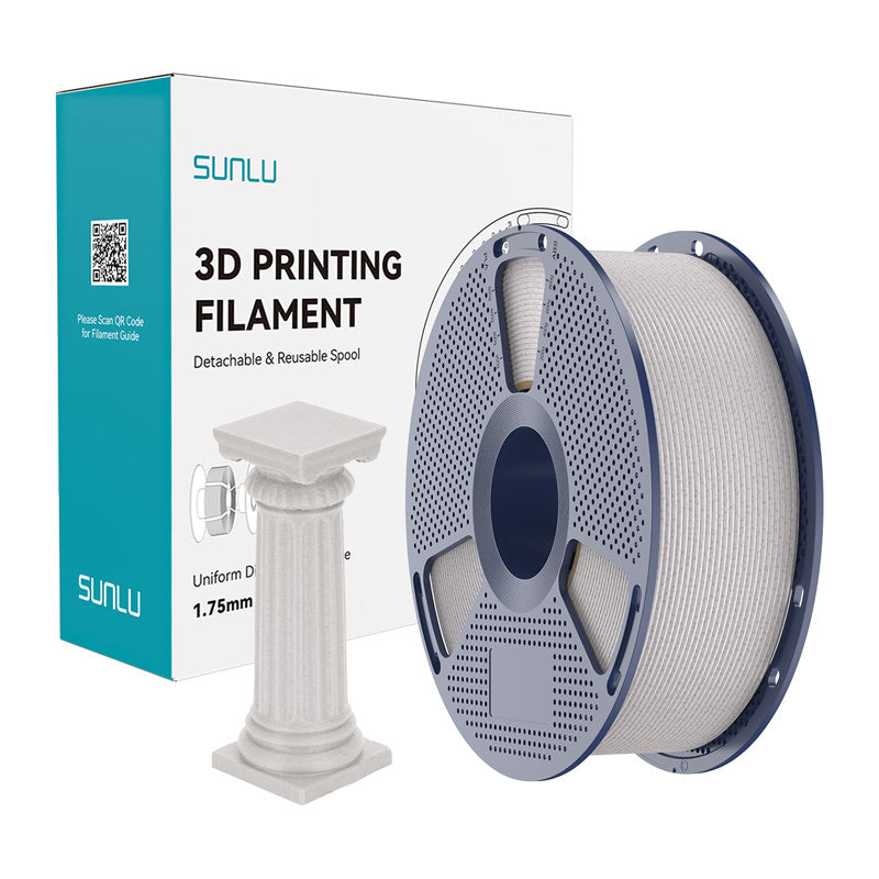 Sunlu PLA High-Speed Marble filament (lysegrå)