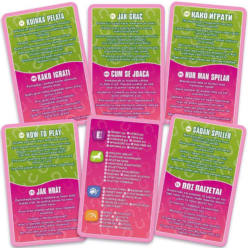 Winning Moves Top Trumps - Horses & Unicorn kortspil i standardæske (flersproget)