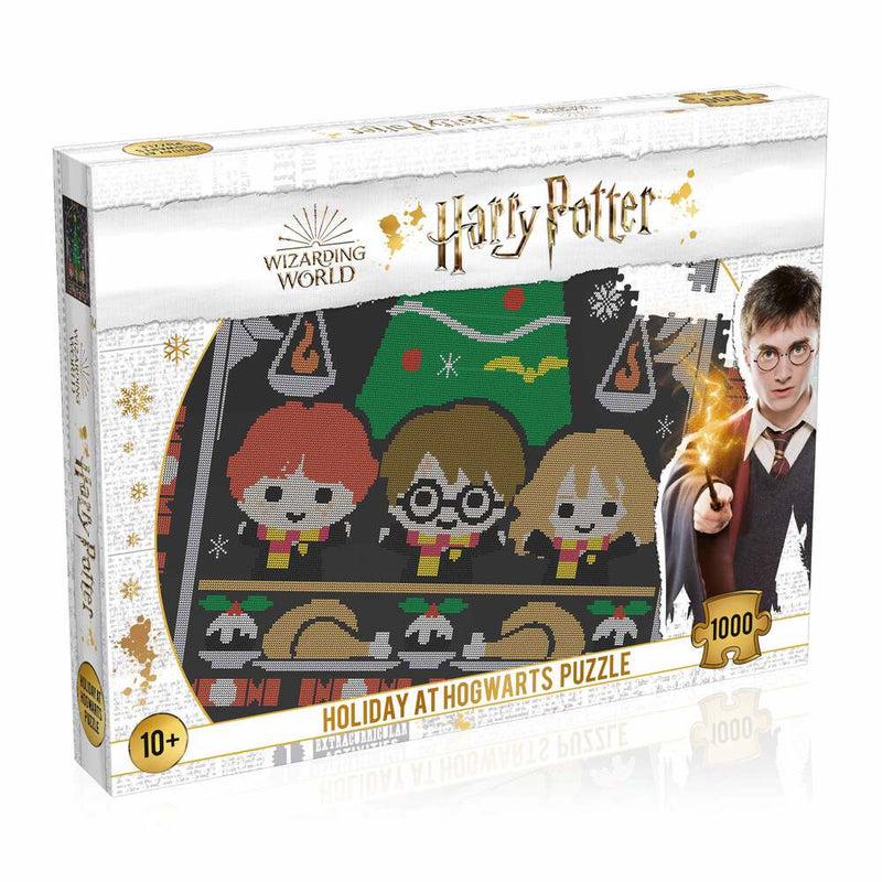 Winning Moves Harry Potter - Christmas Jumper #1 Holiday at Hogwarts puslespil 1000 brikker
