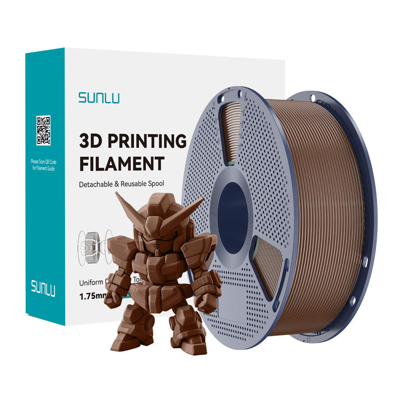 Sunlu PLA+ 2.0 filament (kaffebrun)