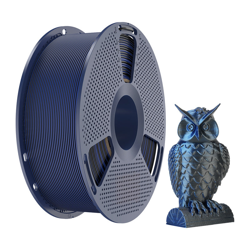 Sunlu PLA+ Silk tofarvet filament (sort og blå)