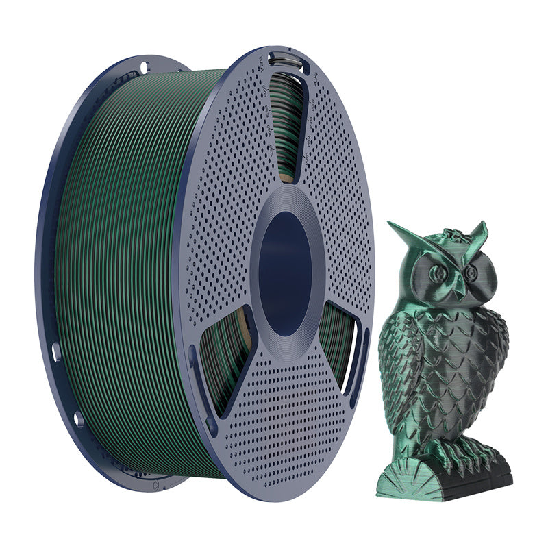Sunlu PLA+ Silk tofarvet filament (sort og grøn)