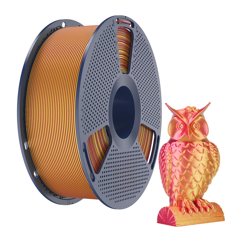 Sunlu PLA+ Silk tofarvet filament (rød og guld)