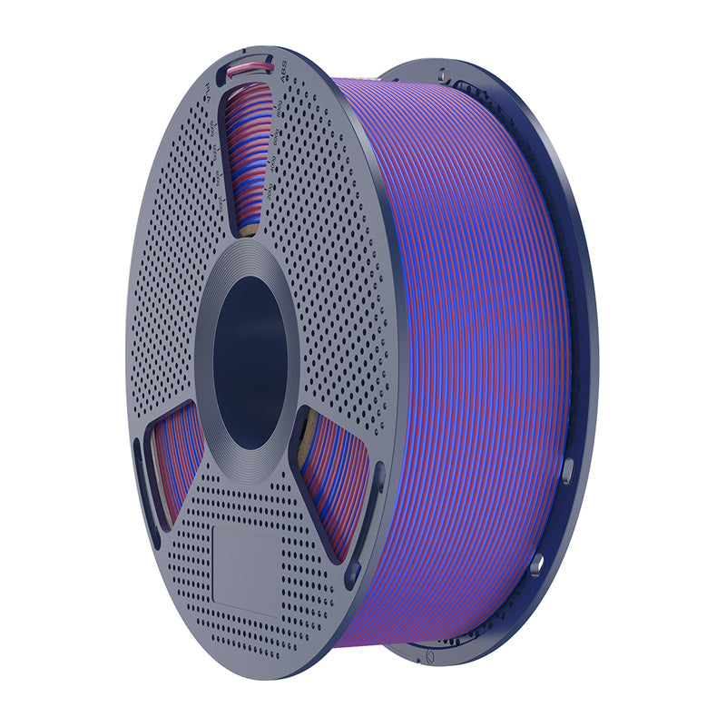 Sunlu PLA+ Silk tofarvet filament (rød og blå)