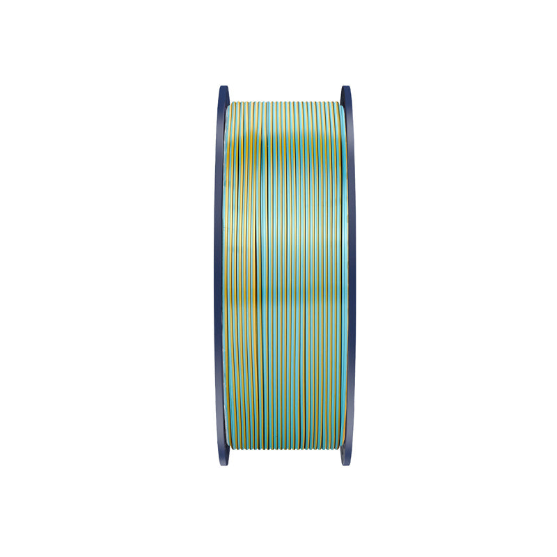 Sunlu PLA+ Silk trefarvet filament (rød, gul og grøn)