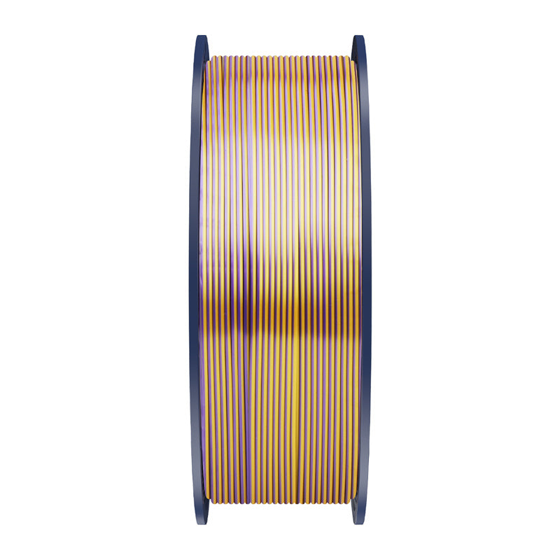 Sunlu PLA+ Silk trefarvet filament (sort, guld og lilla)