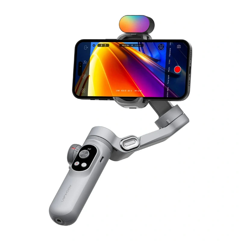 AOCHUAN X Pro gimbal med RGB-lys (grå)