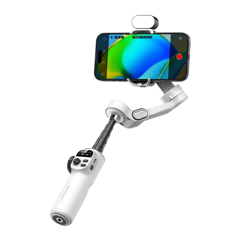 AOCHUAN X2 gimbal med RGB-lys (hvid)