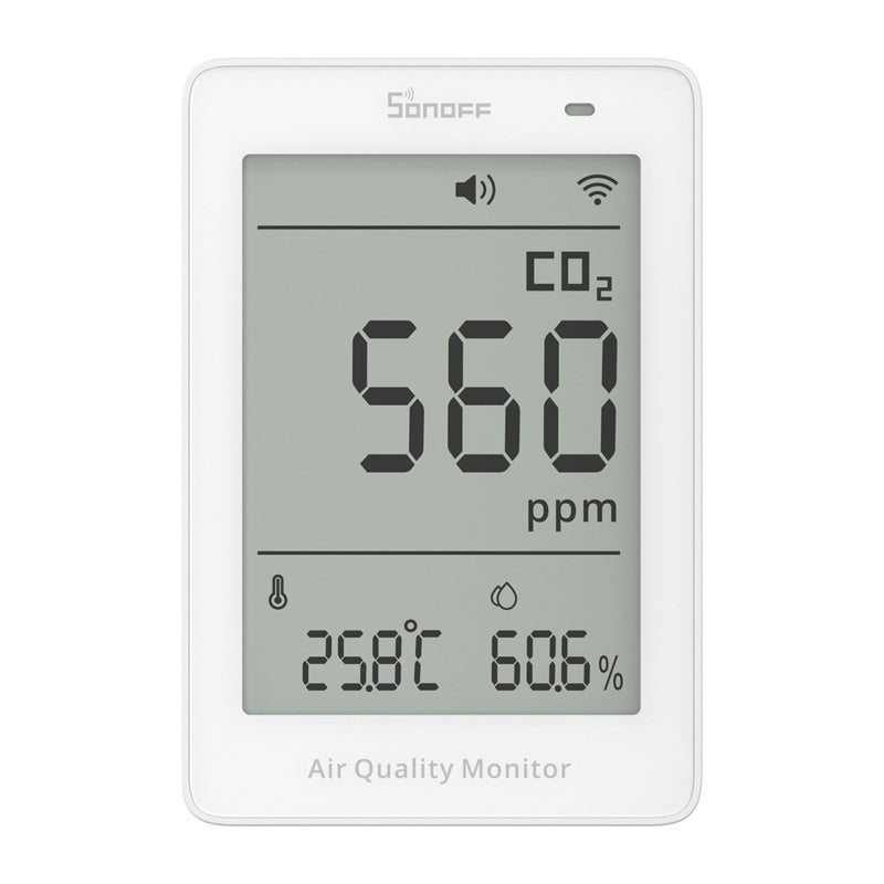 Sonoff AirGuard CO2 SAWF-08P WiFi-luftkvalitetsmåler med LCD