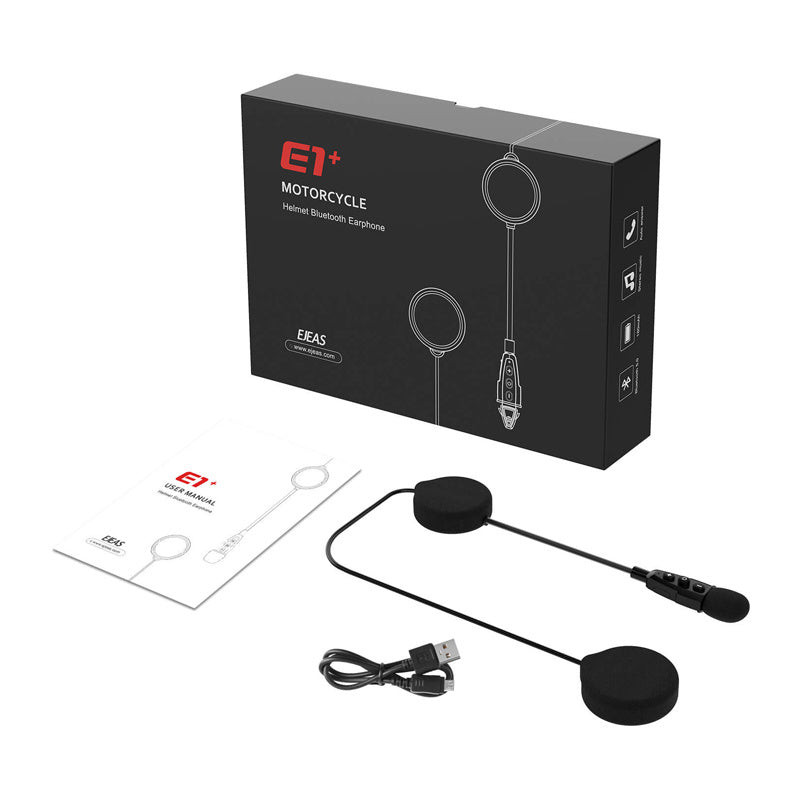 EJEAS E1+ Bluetooth-headset til hjelme