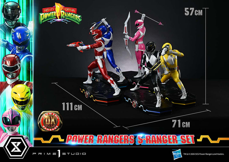 Prime 1 Studio Premium Masterline Mighty Morphin Power Rangers Power Rangers 5-Ranger-sæt DX Bonus Version