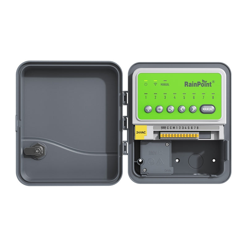 RainPoint WiFi AC-vandingscomputer med 8 zoner