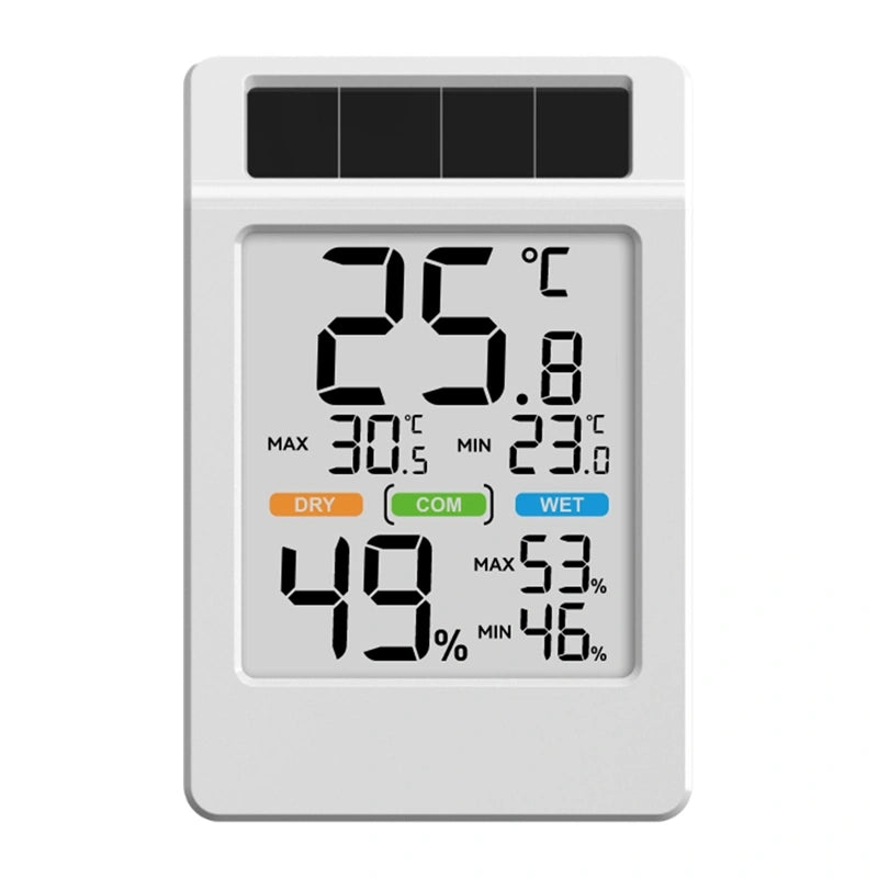 BALDRTHERM B0590TH-V6 solcelledrevet termohygrometer med stor skærm