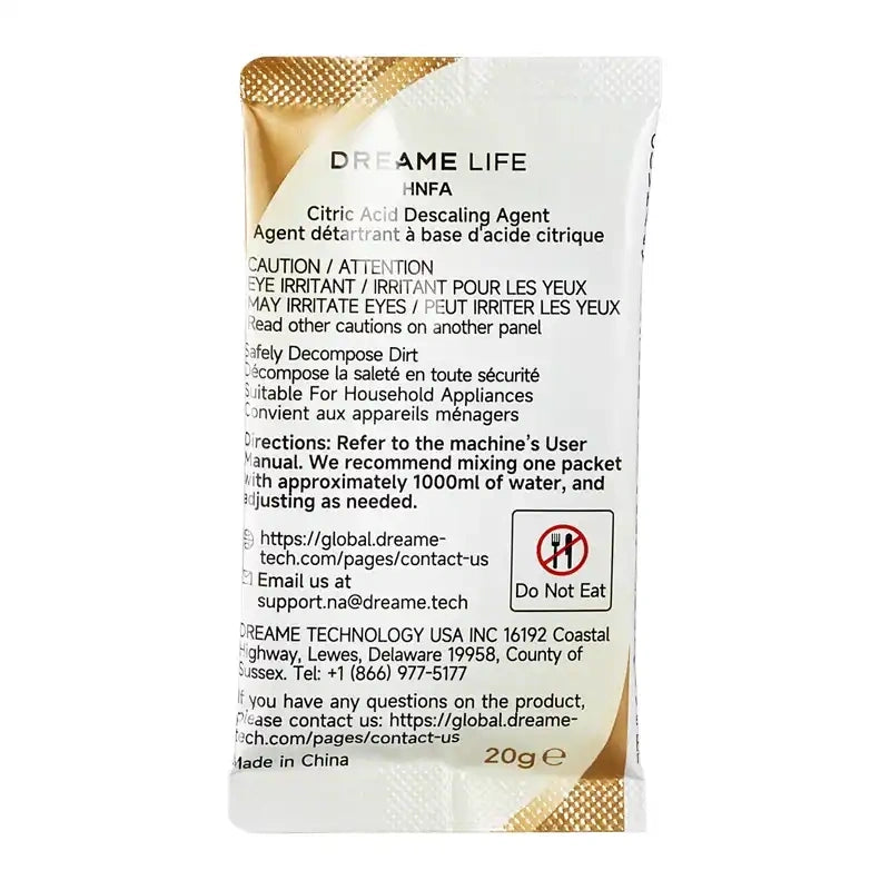 Afkalkningsmiddel til Dreame N20 Steam, 12 x 20g
