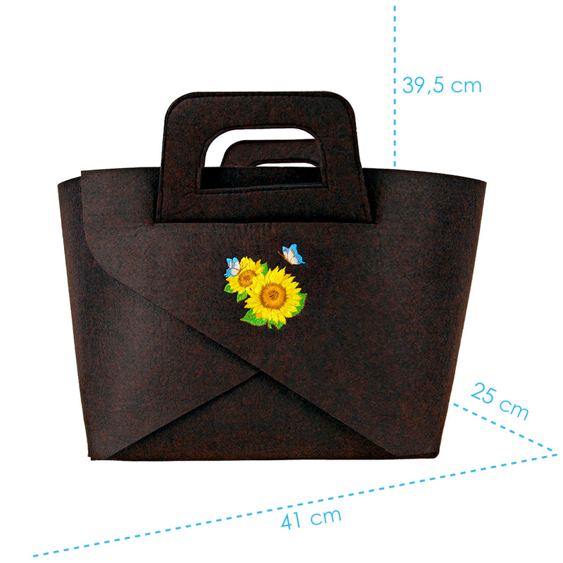 Omdannelig filttaske WP MERCHANDISE Picnic in Sunflowers, 39.5 cm