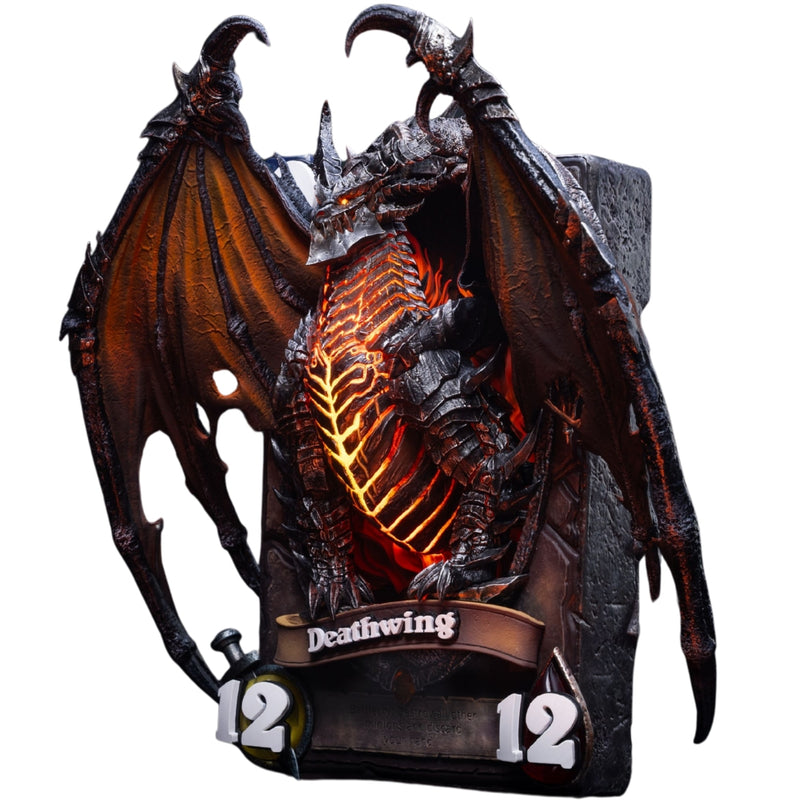 Blizzard Hearthstone Deathwing kunstramme med statue