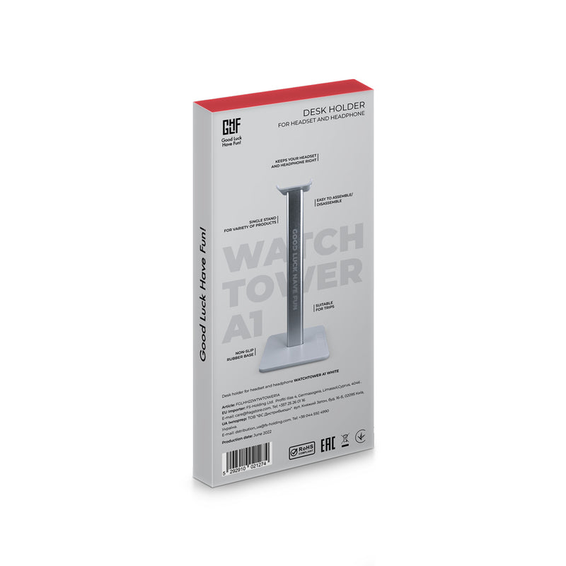 FragON - Watchtower A1 headset- og hovedtelefonholder, hvid