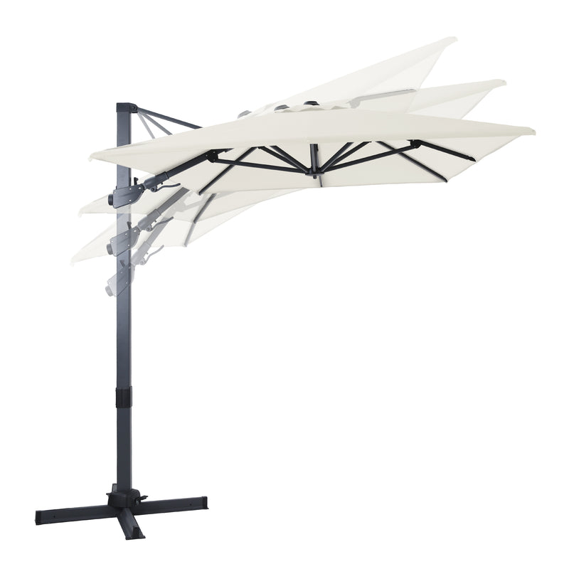 AXI Milad Premium Hængeparasol 200x300cm - Grå/Beige