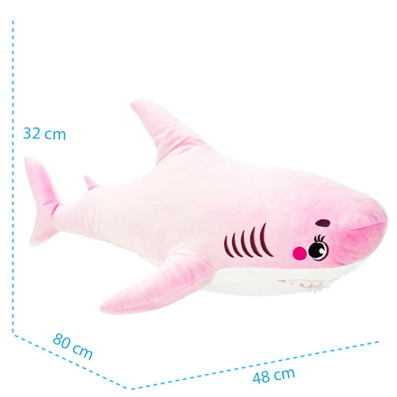 Plysdyr WP MERCHANDISE haj lyserød, 80 cm