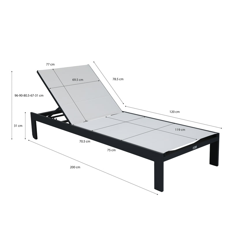 AXI Elio Liggestol - Antracit/Creme
