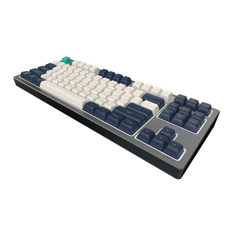 Dark Project / KD87B LTD aluminium / sort & Cloud Grey - Gateron Cap Teal RGB (ENG)