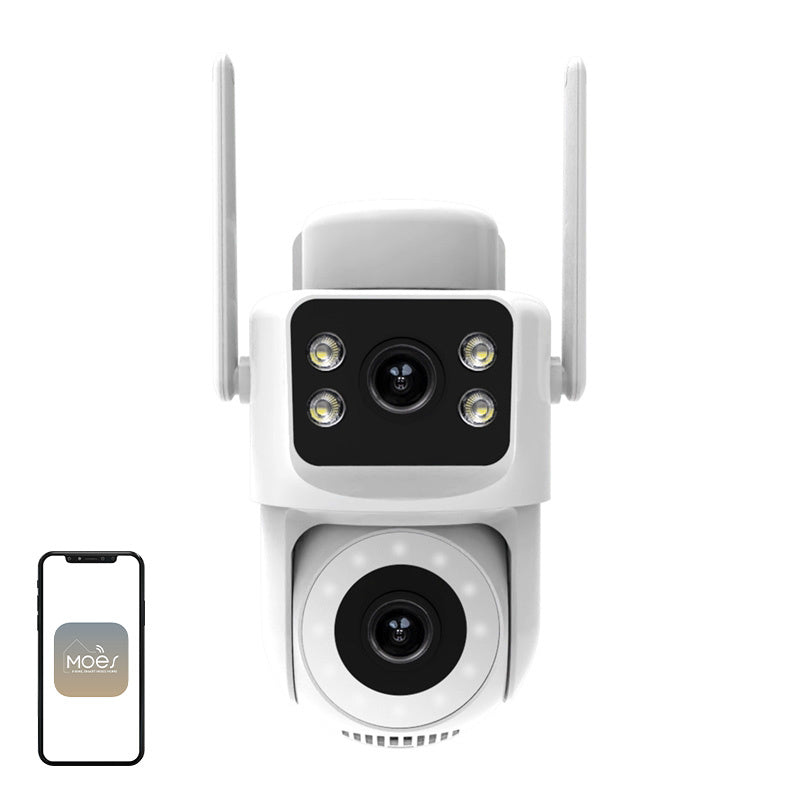 MOES WCM-Q29 8MP Wi-Fi IP-kamera med dobbelt objektiv