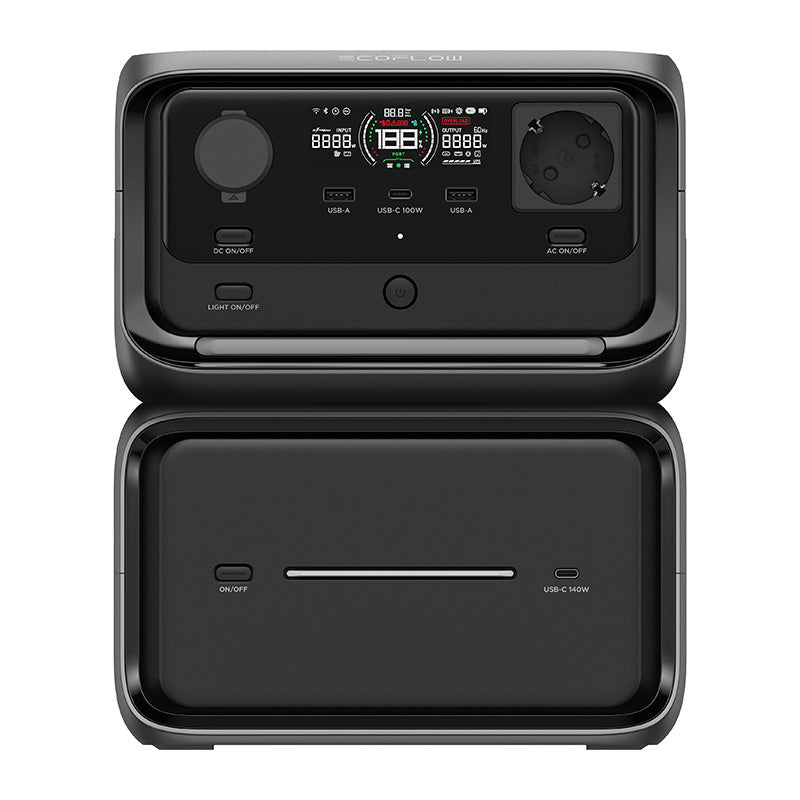 EcoFlow River 3 Max Plus 858Wh powerstation (trådløs)