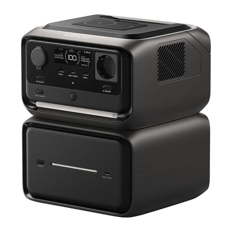 EcoFlow River 3 Max Plus 858Wh powerstation (trådløs)