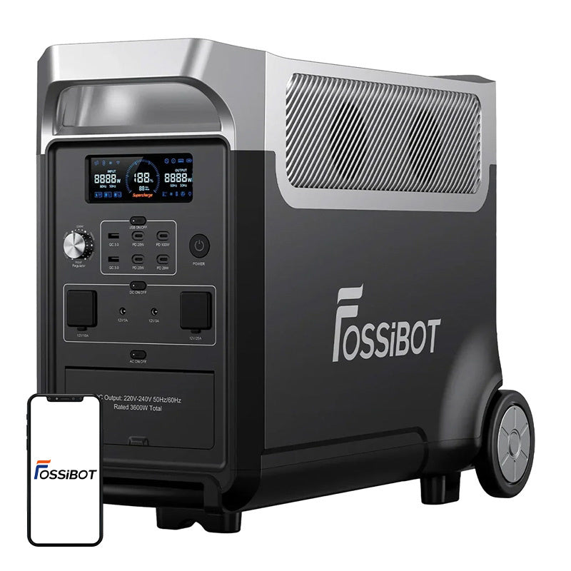 FOSSIBOT F3600 Pro 3600W ladestation (sort)