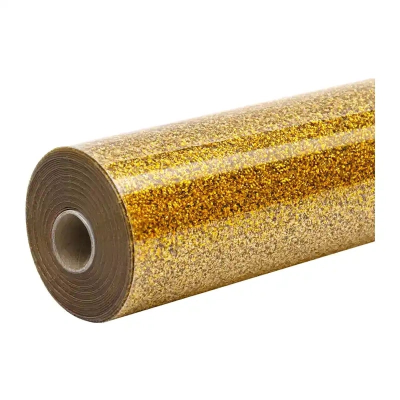HTVRONT glitter-transferfolie, 30,5 cm x 90 cm (guld)