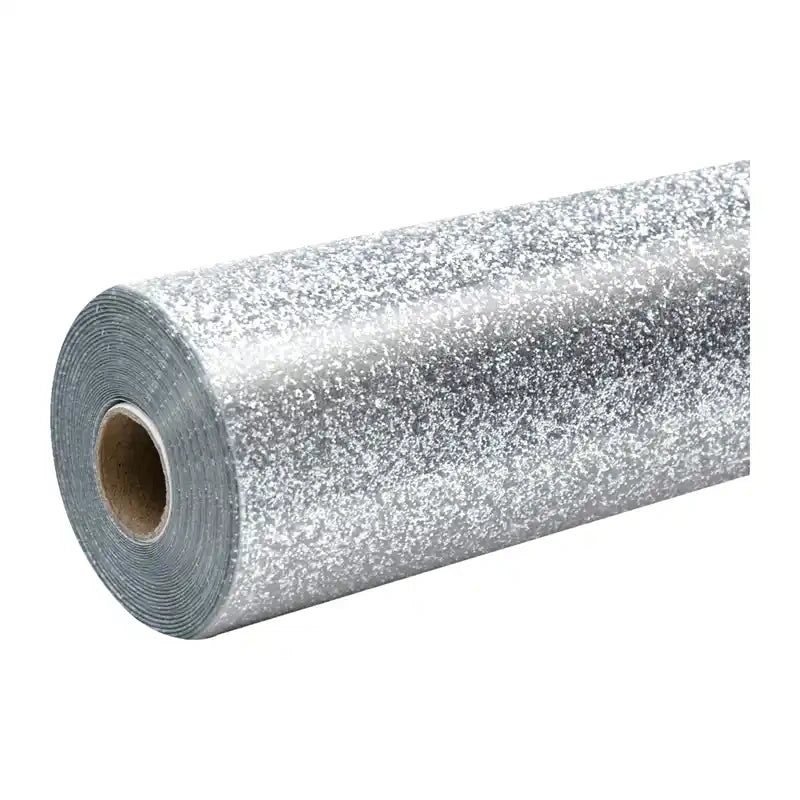HTVRONT glitter-transferfolie, 30,5 cm x 90 cm (sølv)