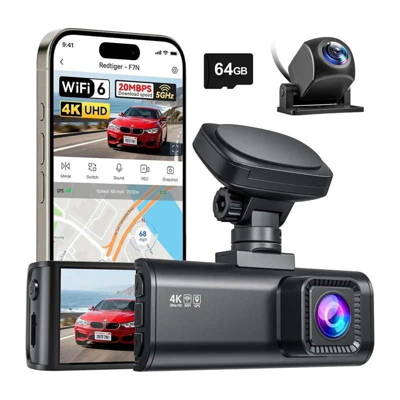 REDTIGER F7N WiFi 4K + 1080p dashcam