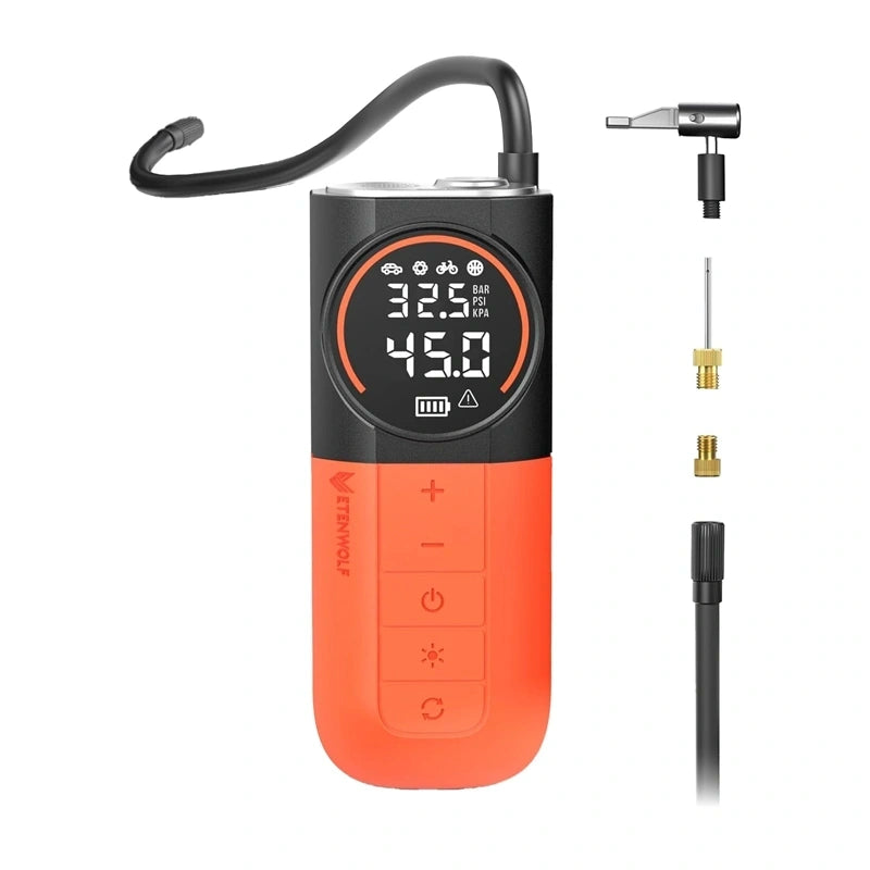 Etenwolf S1 bilkompressor, 11,03 bar, 5200 mAh