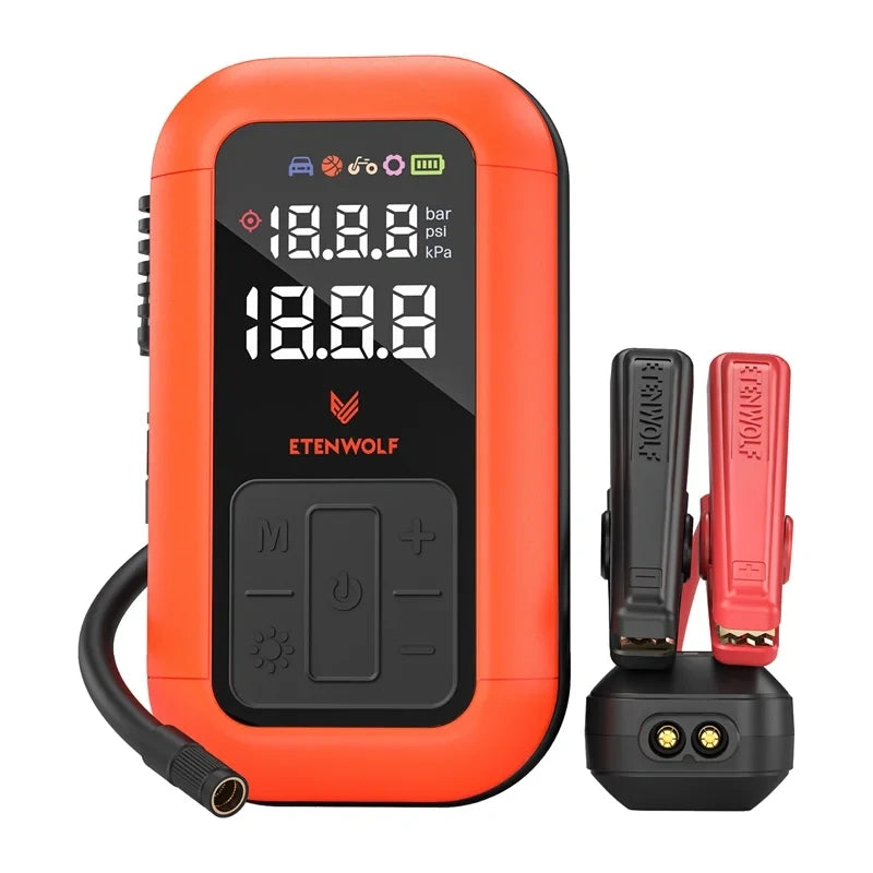 Etenwolf X6 Pro Max bilkompressor, 11,03 bar, 12.000 mAh