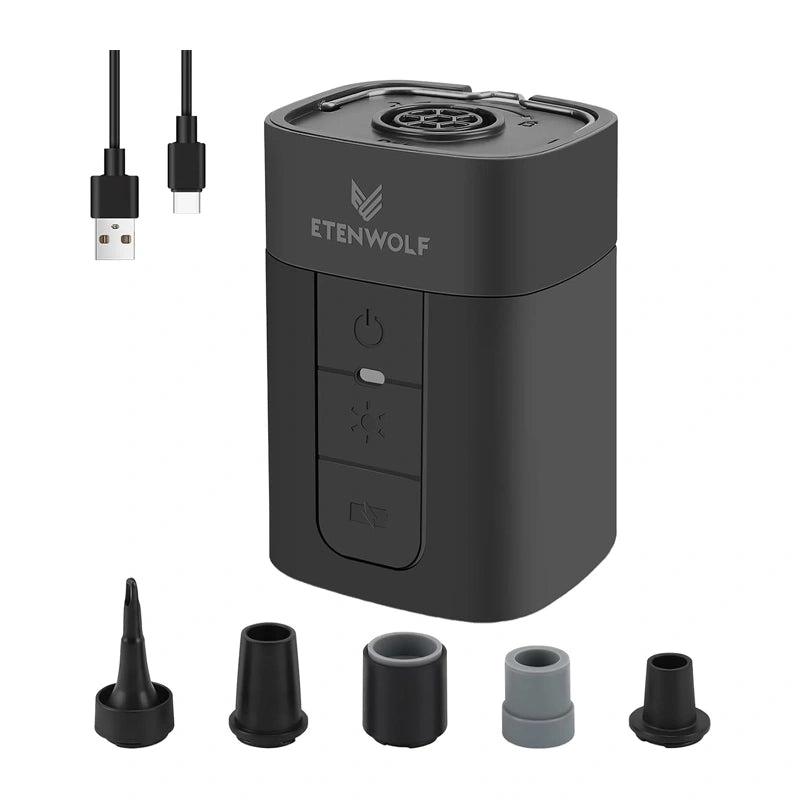Etenwolf AIR 5 Pro 10400mAh elektrisk pumpe (sort)