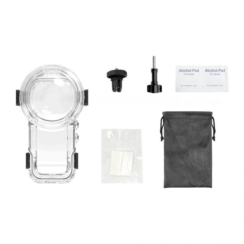 Puluz vandtæt etui (60 m) med lynudløserholder til Insta360 X5 (transparent)