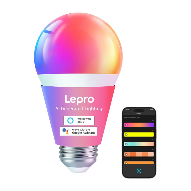 LEPRO B1 E27 LED-pære med Bluetooth og Wi-Fi, 806 lm