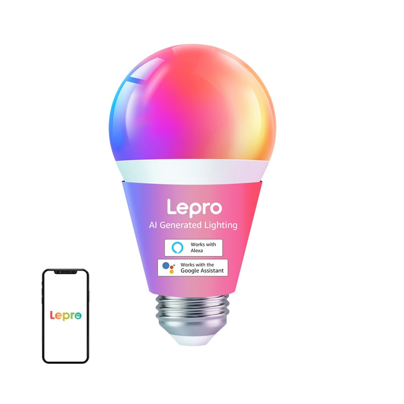 LEPRO B1 E27 LED-pære med Bluetooth og Wi-Fi, 806 lm