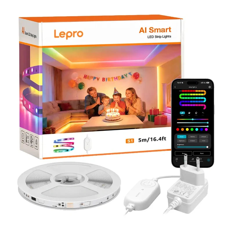 Lepro S1 5 m Wi-Fi Bluetooth RGBIC LED-strip