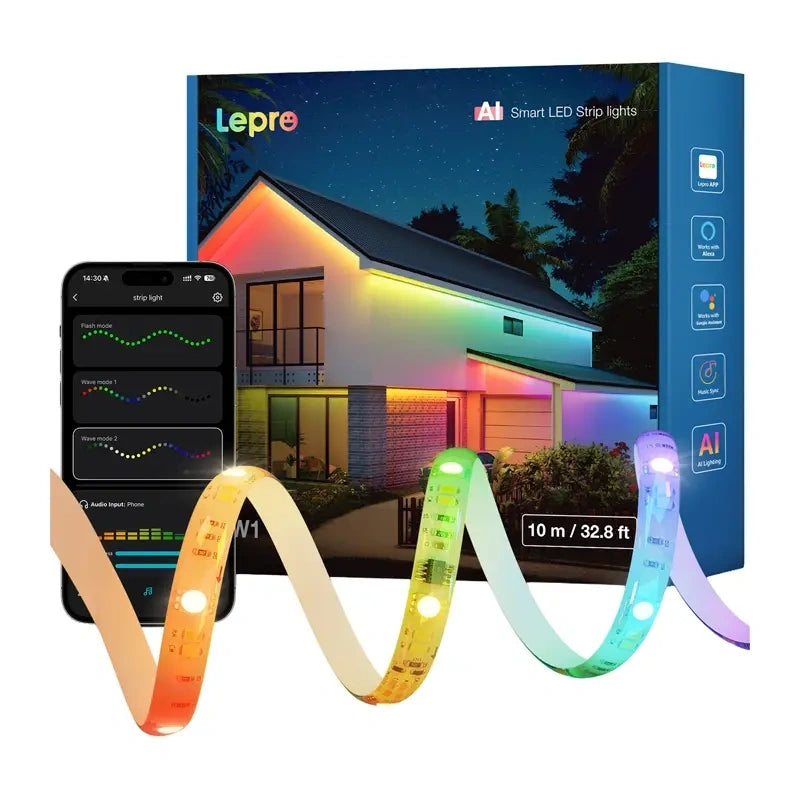 Lepro SW1 10 m Wi-Fi Bluetooth RGBIC LED-strip