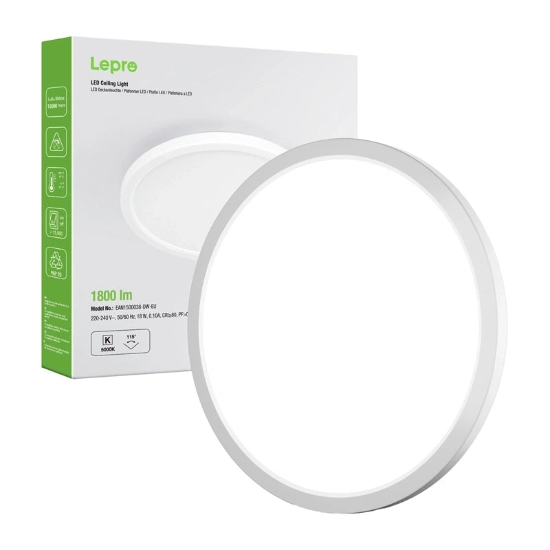 Lepro 1500038 loftslampe, 18W, 1800 lm