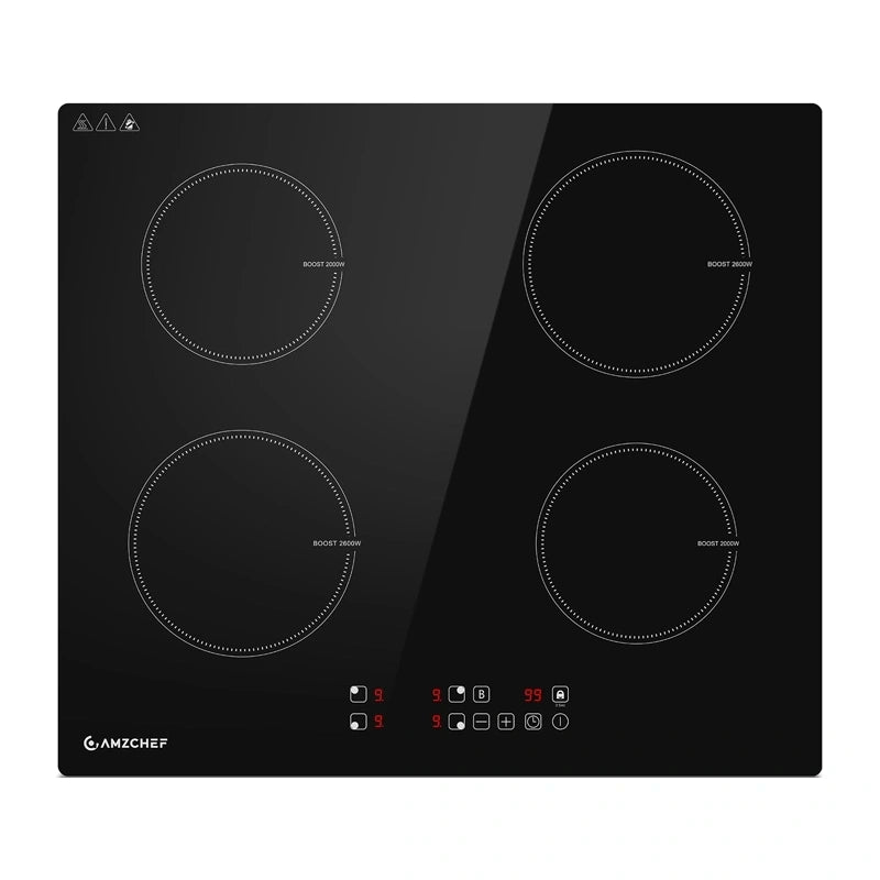 AMZCHEF CE-T-74IB4xyzf-CS induktionskogeplade med 4 zoner