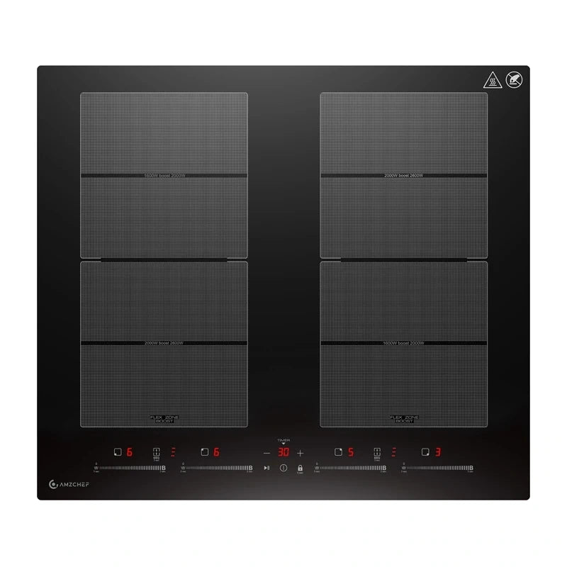 AMZCHEF CE-FS-I74S-FFDD10 induktionskogeplade med 4 zoner