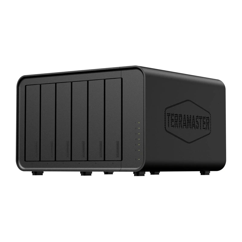 TERRAMASTER F6-424 NAS-filserver med Intel Celeron N95, 8 GB RAM, 6 diskpladser