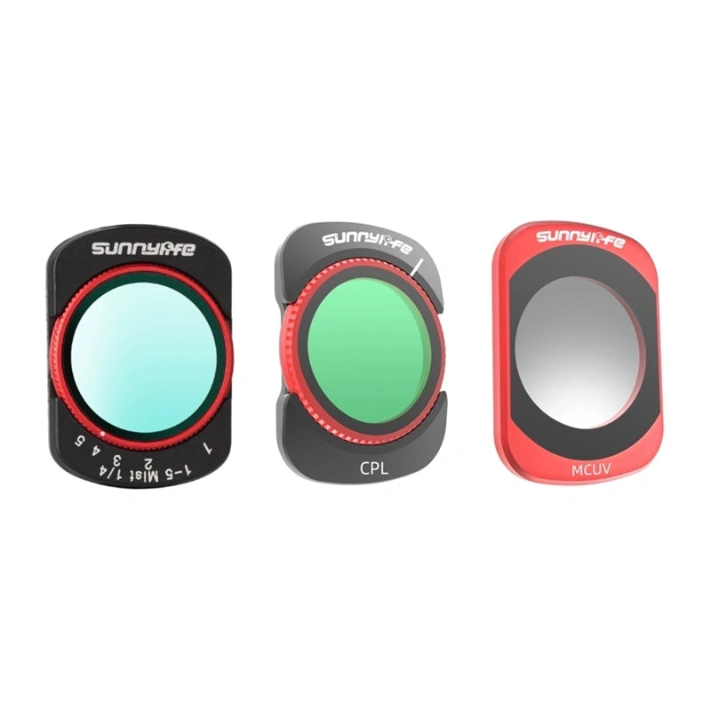 Sunnylife filtersæt til Osmo Pocket 4/Pocket 3: VND2-32, CPL, MCUV, Black Mist 1/4