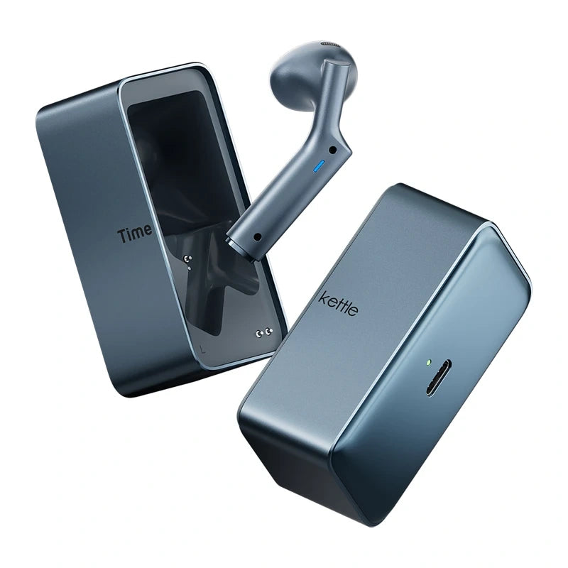 TimeKettle W4 Plus TWS-oversættelsesøretelefoner (blå)