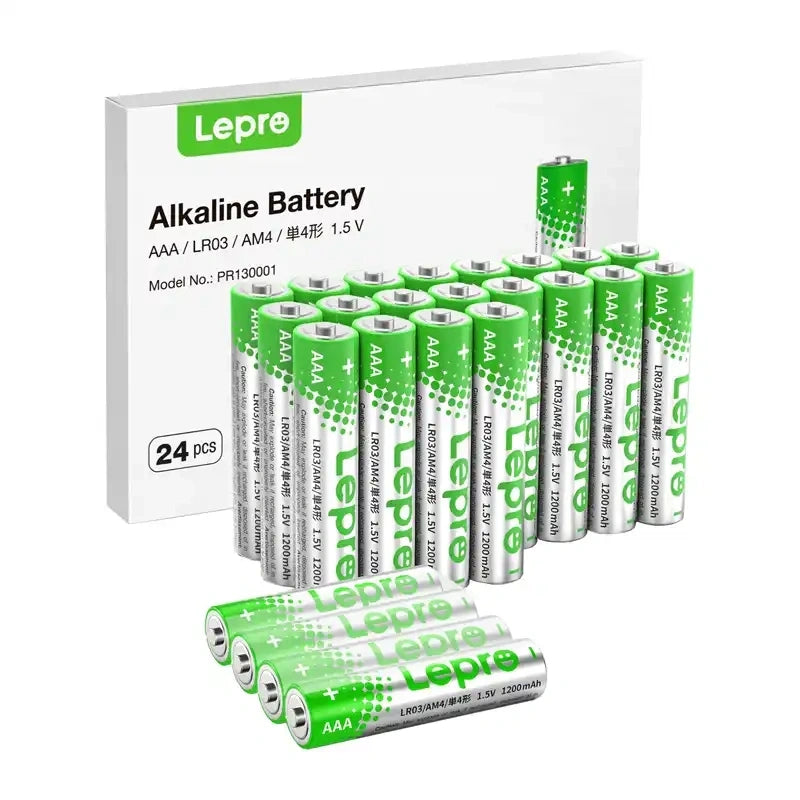 LEPRO 130001-24 AAA R3 alkaliske batterier, 24-pak