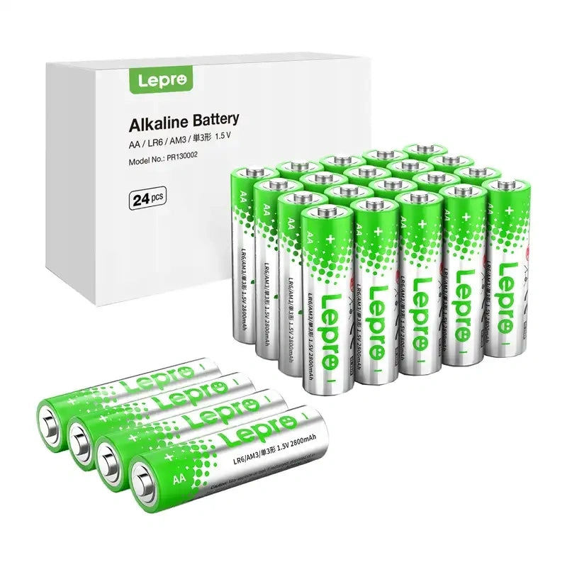 LEPRO AA alkaliske batterier, 24 stk. 130002-24